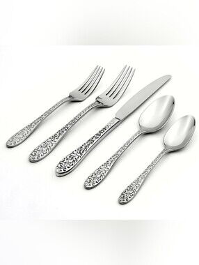 New Oneida Ivy Flourish 20-Pc Stainless Steel Flatware Set Service For 4